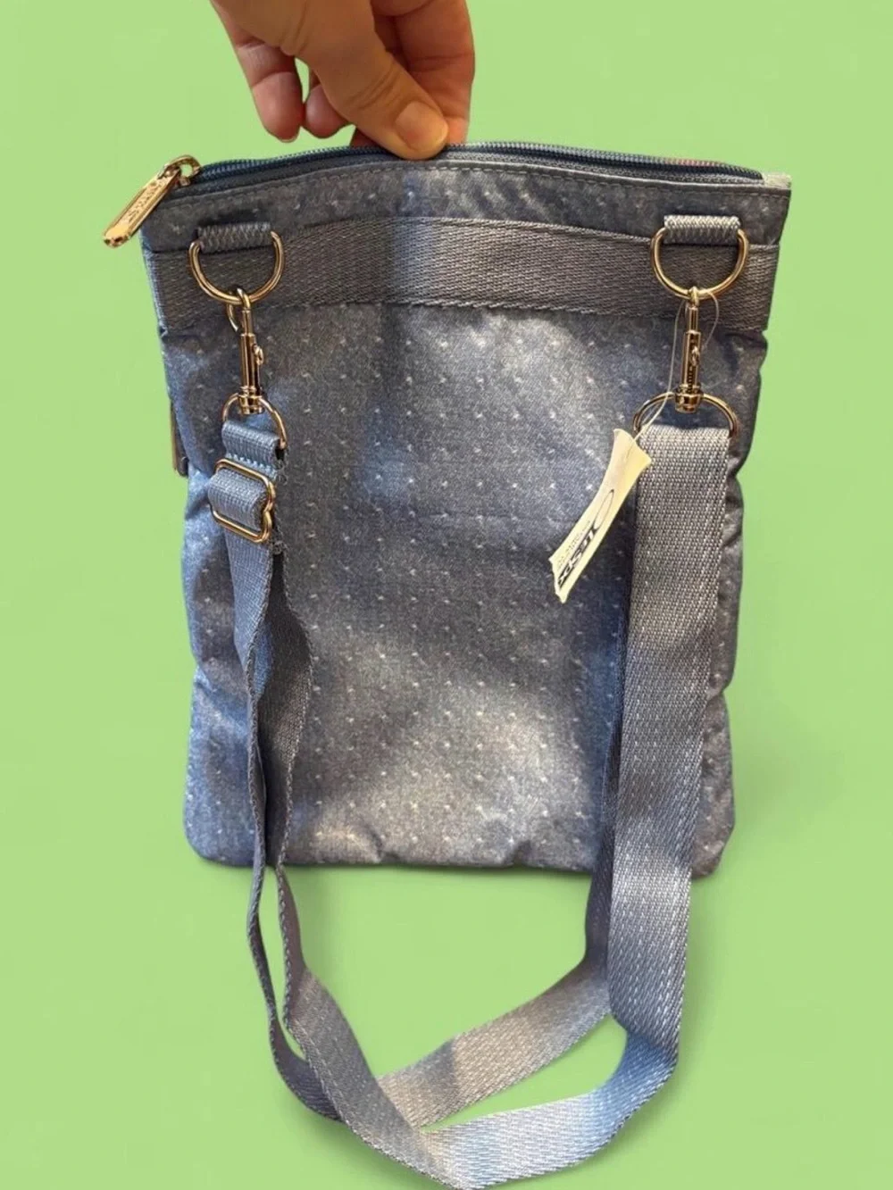Lesportsac Light Blue Speckled Crossbody Bag